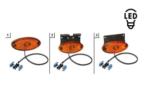 3 modèles feux oranges avec catadioptre | 102x46 mm | ASPOCK