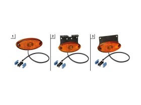 image de 3 modèles feux oranges avec catadioptre | 102x46 mm | ASPOCK