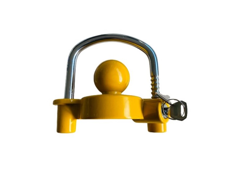 image de Antivol à clé pour tête d'attelage de remorque