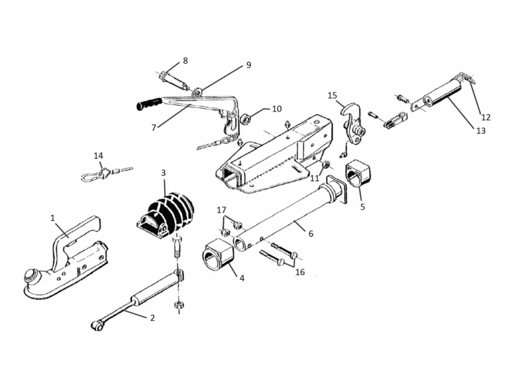 Attache à inertie semelle en V AL-KO | Type 60S - 60S1 - 60S2 | 750 kg