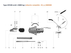 image de Attache à inertie semelle en V | Type KFG30-A/A1 - 3000 kg