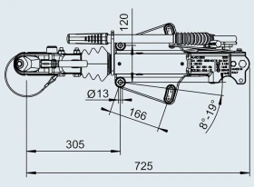 Attache complète AK351 avec semelle en V | 2000 à 3500 Kg