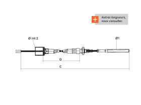 image de Câbles de frein pour essieu KNOTT | Accrochage tige filetée M8