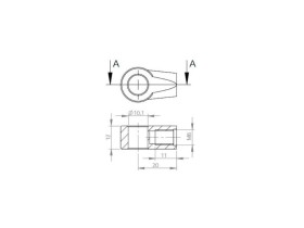 image de Chape à oeil Zamack 10/12 M8 Pour chapes filetées tige Ø 10/14