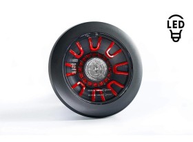 image de Feu arrière LED rond FRISTOM – 3 fonctions - 12/24V – Homologué E-Mark | FT-313
