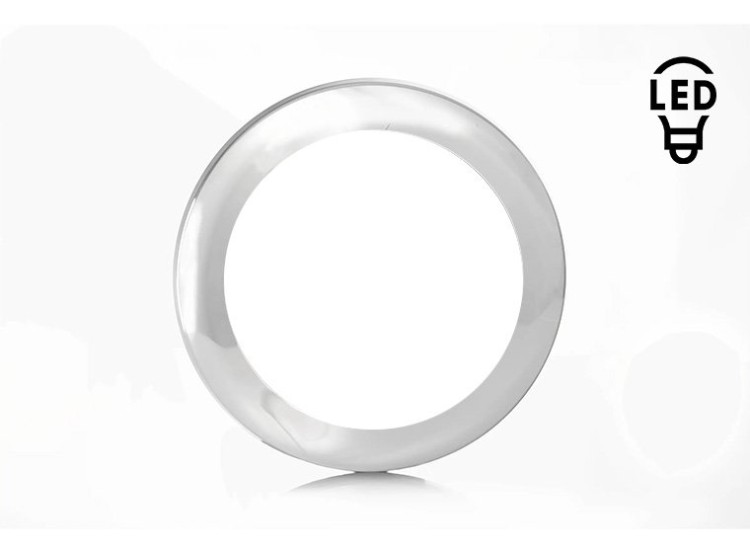image de Cadre chromé pour feu arrière LED rond FRISTOM | FT-313 et FT-314