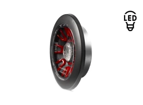 Feu arrière LED rond FRISTOM – 3 fonctions - 12/24V – Homologué E-Mark | FT-313