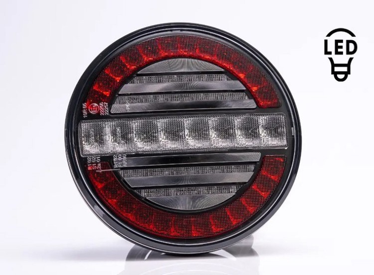 image de Feu arrière LED rond FRISTOM – 3 fonctions - 12/24V – Homologué E9 | FT-214