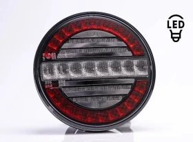 Feu arrière LED rond FRISTOM – 3 fonctions - 12/24V – Homologué E9 | FT-214