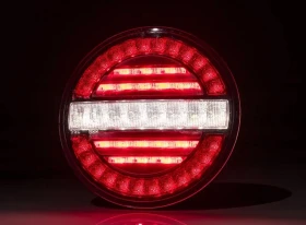 Feu arrière LED rond FRISTOM – 3 fonctions - 12/24V – Homologué E9 | FT-214