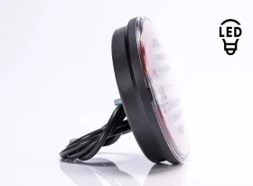 Feu arrière LED rond FRISTOM – 3 fonctions - 12/24V – Homologué E9 | FT-214