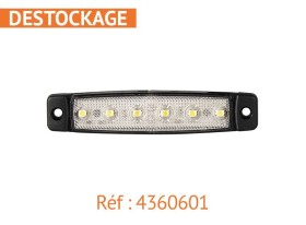 image de Feu blanc LED extra plat avec catadioptre | 90x20 ep6 mm