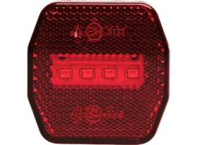 Feu de position arrière 10-30 Volts octogonal ROUGE