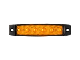 image de Feu orange LED extra plat avec catadioptre | 90x20ep6 mm