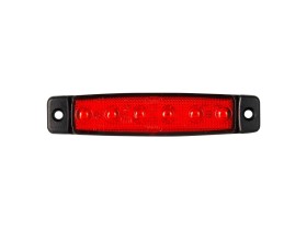 image de Feu rouge LED extra plat avec catadioptre | 90x20ep6 mm