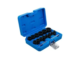 Jeu de douilles spiralées/extracteur de vis | 12,5 mm (1/2") | 8 - 27 mm | 16 pièces
