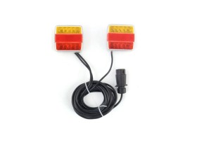 image de Kit de signalisation arrière LED | Magnétique | 12V | Orange et rouge