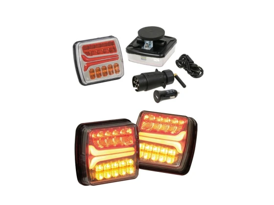 Kit feux de remorque LED wifi sans fil magnétique | 4 fonctions | 12/24V
