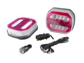 image de Kit feux LED wifi sans fil magnétique | 4 fonctions | 12V