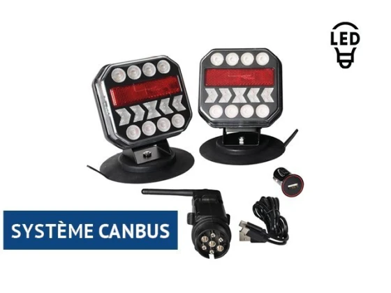 Kit feux LED wifi sans fil magnétique | 4 fonctions | CANBUS