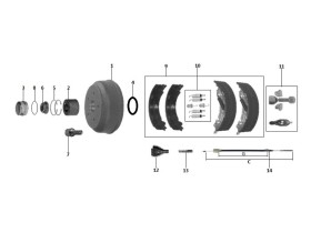 image de Kit moyeu essieu freiné | Type 20-2425/1 200x50 | R47 | Rlt cartouche 34x64ep37