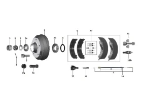 Kit moyeu essieu freiné | Type 30-2261 (300x60) | R49 | Rlt conique