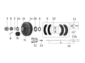 Kit moyeu essieu freiné | Type 30-2355 (300x60) | R48 | Rlt conique | REC6