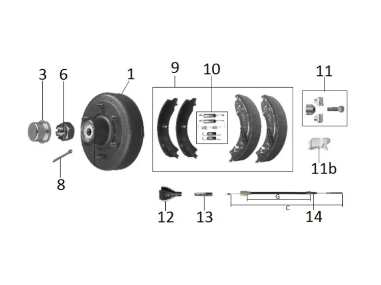 Kit moyeu KNOTT | Type 30-2261 (300x60)
