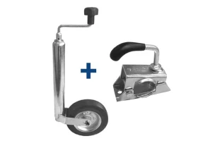 KIT Roue jockey Ø48 + Collier à visser