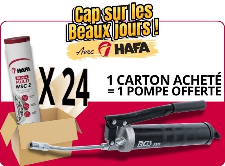 image de PACK 24 cartouches Graisse Multi WSC2 vertes + 1 POMPE OFFERTE | HAFA