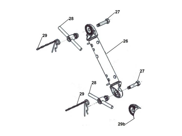 Partie intermédiaire de timon réglable freiné AL-KO | Type FA 1.4 | 1400kg