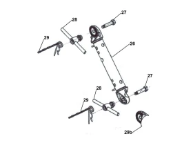 Partie intermédiaire de timon réglable freiné AL-KO | Type FA 3.5 | 3500kg | Axe de 27