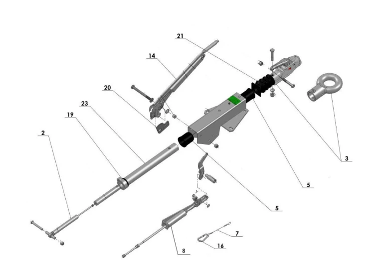 Pièces attache à inertie semelle en V RTN-GOETT | Type 549B2 | 1400kg
