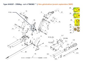 image de Pièces détachées timon 1er génération (avant septembre 2007) | Type KHD 27 | 2700kg