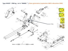 image de Pièces détachées timon 2ème génération (septembre 2007 à décembre 2010) | Type KHD 27 | 2700kg
