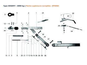image de Pièces détachées timon réglable KNOTT-PROTECO | Type KR20HV | 2000 kg