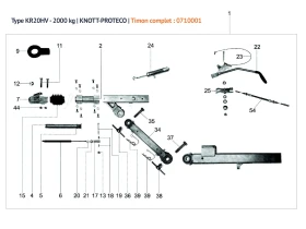 Pièces détachées timon réglable KNOTT-PROTECO | Type KR20HV | 2000 kg