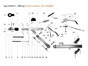 image de Pièces détachées timon réglable | Type KHA13-C | 1300 kg