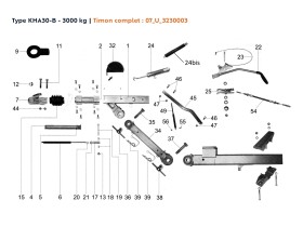 image de Pièces détachées timon réglable | Type KHA30-B | 3000 kg