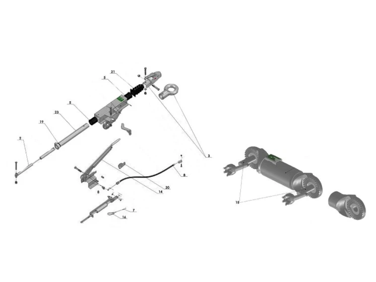 Pièces timon réglable standard RTN-GOETT | Type 549F11SR | 2500kg