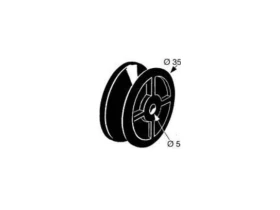 Poulie plastique noire Ø 35 mm pour sandow