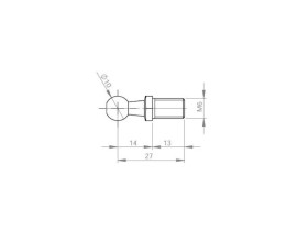 image de Rotule acier Ø 10 filetage M6 | 92989