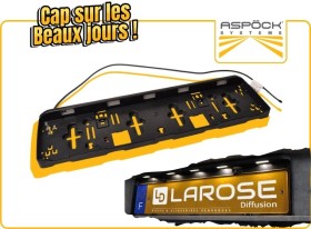 image de Support de plaque d’immatriculation LED Aspöck FlexLED – éclairage intégré pour remorque et véhicule