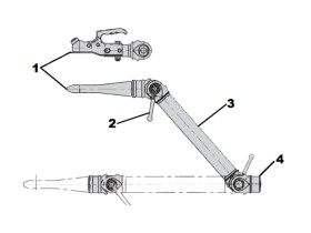 image de Timon sans frein AL-KO | PTAC 1200kg | Entretoise tube Ø70