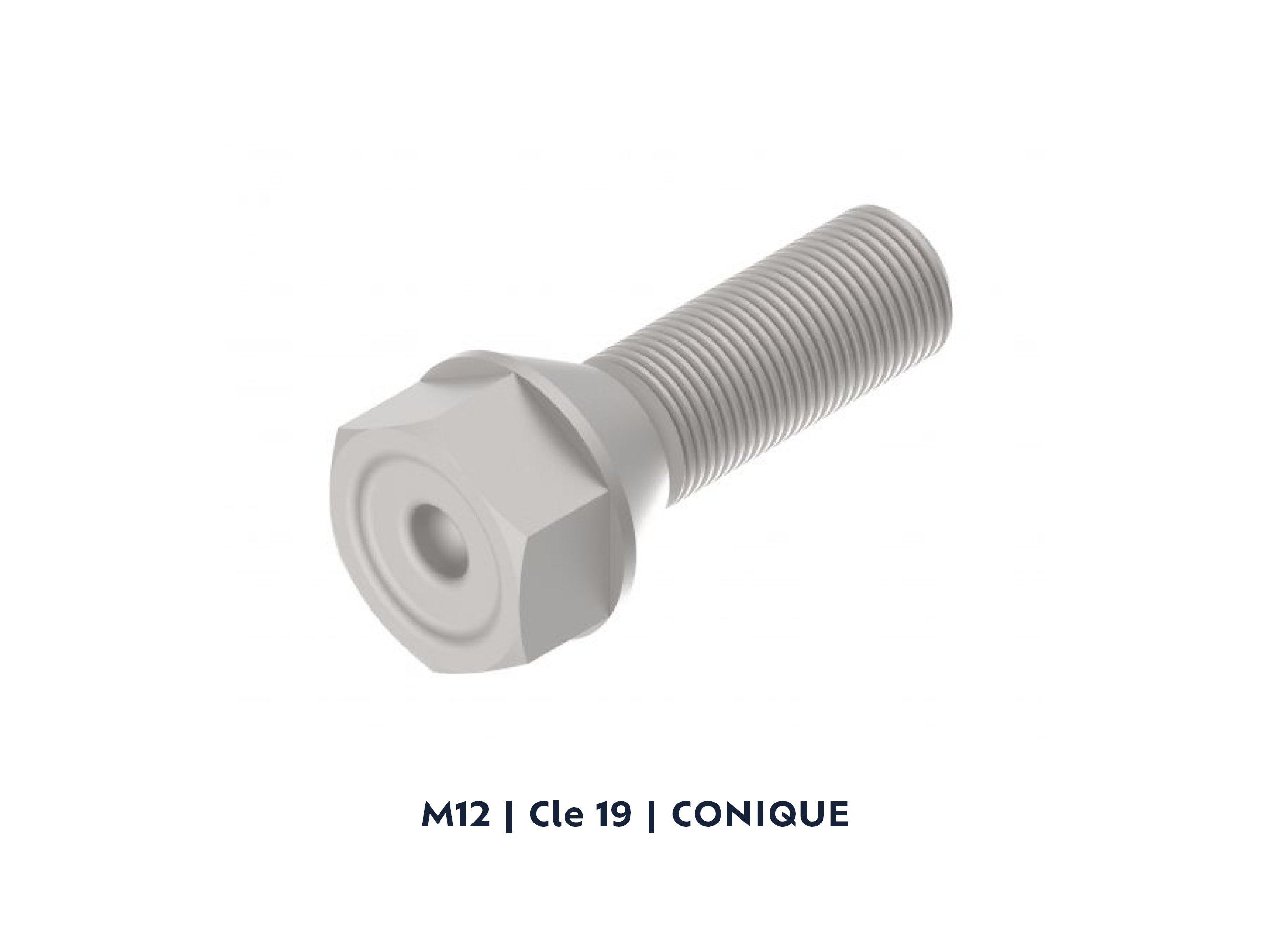 écrous Roue Siège Conique 10 Boulons De Roue Assise Conique M12 X 1,5 - Longueur 45mm, Pour Jantes Acier Ou Alliage Boulon De Roue M12x1.5