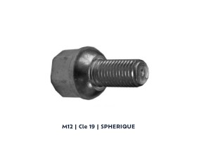 image de Vis de roue Sphérique | M12 | Clé 19