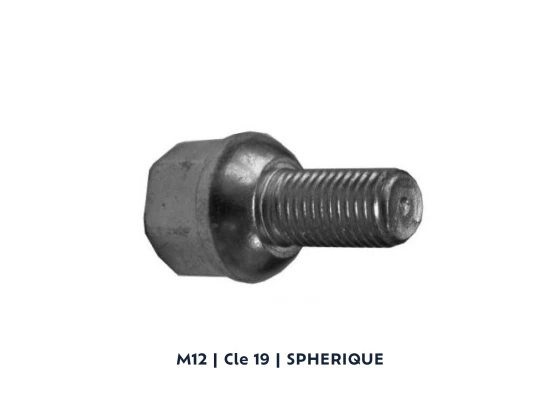 image de Vis de roue Sphérique | M12 | Clé 19